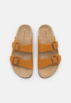 Pier One Leather Unisex - Slippers - Cognac -Shoe Style Sales 0a90b3f5ba3a4e3880ec5567c19f8d23