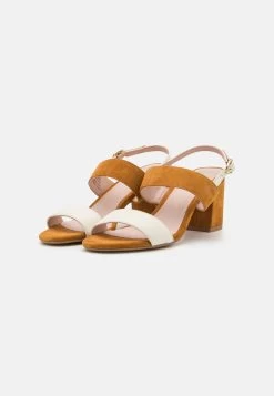 Pier One Leather- Sandals - White/Cognac -Shoe Style Sales 1342743762264bc58174535dd46482c5