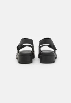 Pier One Leather- Sandals - Black -Shoe Style Sales 304612a39f3546b0ab5f9f6ec58ea932