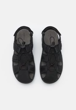 Pier One Leather - Walking Sandals - Black -Shoe Style Sales 348ad4d4a3a548d0b683ff94cec7b0e3