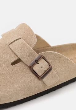 Pier One Leather Unisex - Slippers - Beige -Shoe Style Sales 3a708888ffe24adea054184dfdfb2406