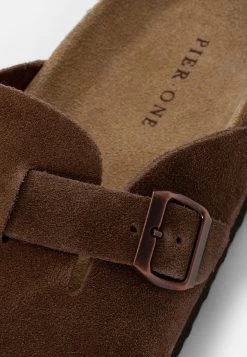 Pier One Leather Unisex - Slippers - Brown -Shoe Style Sales 47364cdc1dcd4794860a5f6810594e6c