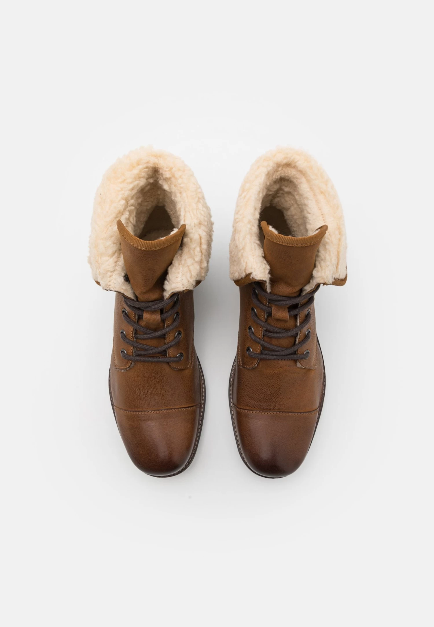 Pier One Leather - Lace-Up Ankle Boots - Camel 6 Pier One Leather - Lace-Up Ankle Boots - Camel - Image 4