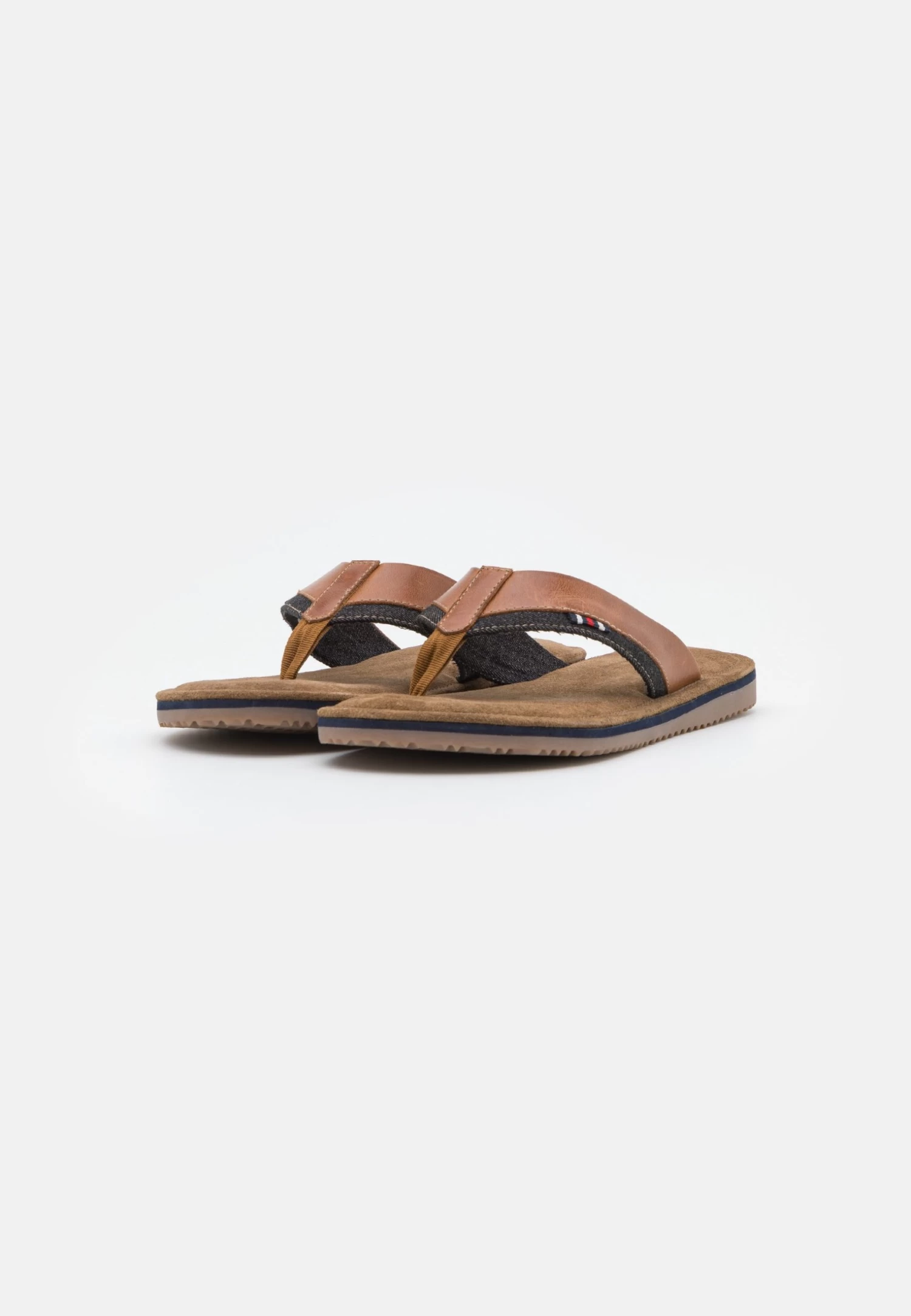 Pier One Leather - T-Bar Sandals - Cognac 4 Pier One Leather - T-Bar Sandals - Cognac - Image 2