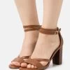 Pier One Leather - High Heeled Sandals - Cognac -Shoe Style Sales 606d31360e4947d28cde11c2a3331431