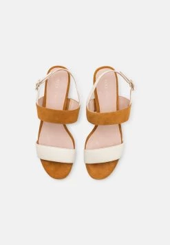 Pier One Leather- Sandals - White/Cognac -Shoe Style Sales 7bf1f83e1cba4f3fa26b89379bf96b29