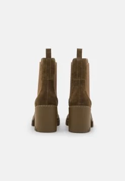 Pier One Leather - High Heeled Ankle Boots - Khaki -Shoe Style Sales 82e4380308ac44f19d33d6cff9f92202