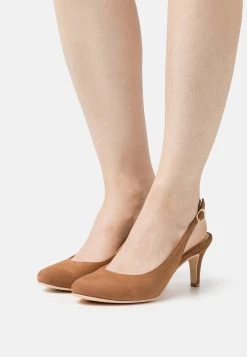 Pier One Leather- Classic Heels - Cognac