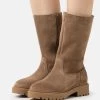 Pier One Leather Winter Boot - Boots - Taupe -Shoe Style Sales 8bef5468585a4c10acc85d415b419533