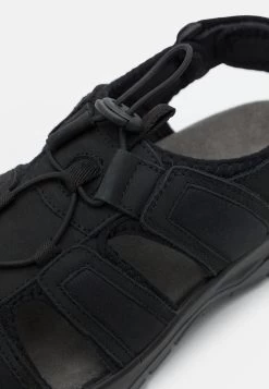 Pier One Leather - Walking Sandals - Black -Shoe Style Sales ab894321bfec480fbf3db5c6bf0d1f1f