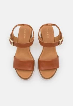 Pier One Leather - Platform Sandals - Cognac -Shoe Style Sales b80818678d9d4ac69f01612170fec8f3